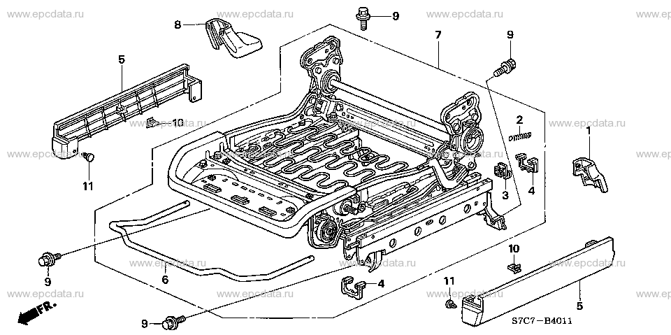 B-40-11 FRONT SEAT COMPONENTS (L.)(2)