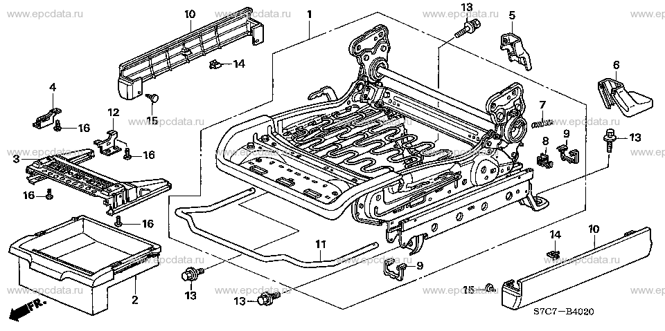 B-40-20 FRONT SEAT COMPONENTS (R.)(1)