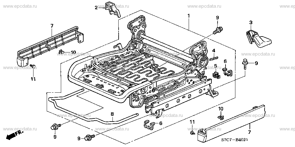 B-40-21 FRONT SEAT COMPONENTS (R.)(2)
