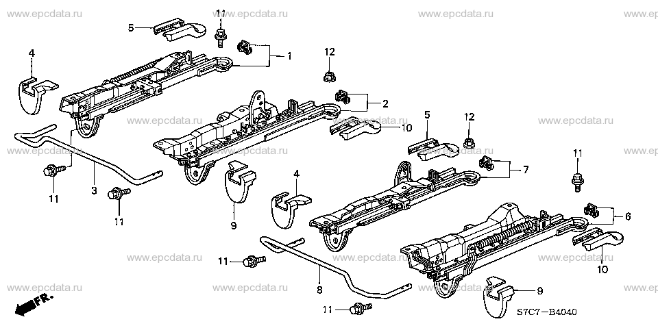 B-40-40 MIDDLE SEAT COMPONENTS