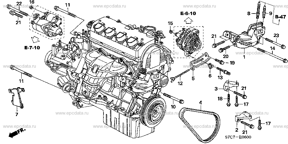 E-6 ENGINE MOUNTING BRACKET (1.7L)
