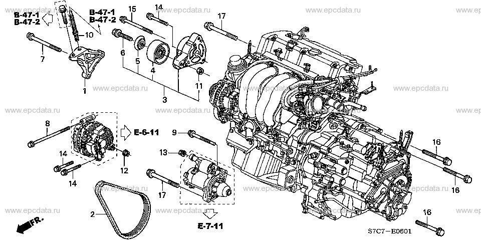 E-6-1 ENGINE MOUNTING BRACKET (2.0L)