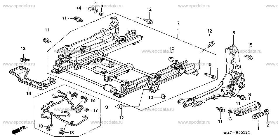 B-40-12 FRONT SEAT COMPONENTS (L.) (3)
