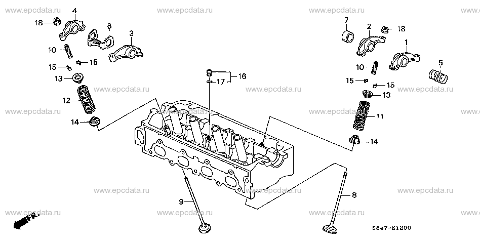 E-12 VALVE/ROCKER ARM (SOHC) (L4)
