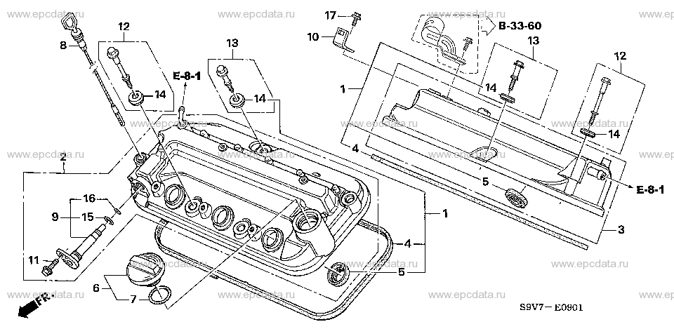 E-9-1 CYLINDER HEAD COVER ('05-)