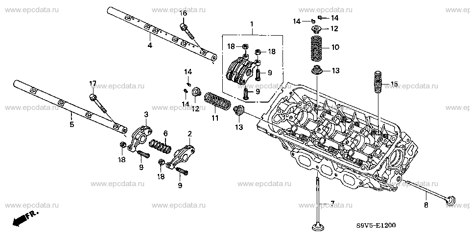 E-12 VALVE/ROCKER ARM (FRONT)