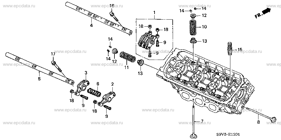E-12-1 VALVE/ROCKER ARM (REAR)