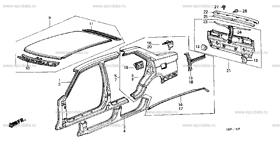 B-49-3 BODY STRUCTURE COMPONENTS (4)(4D)