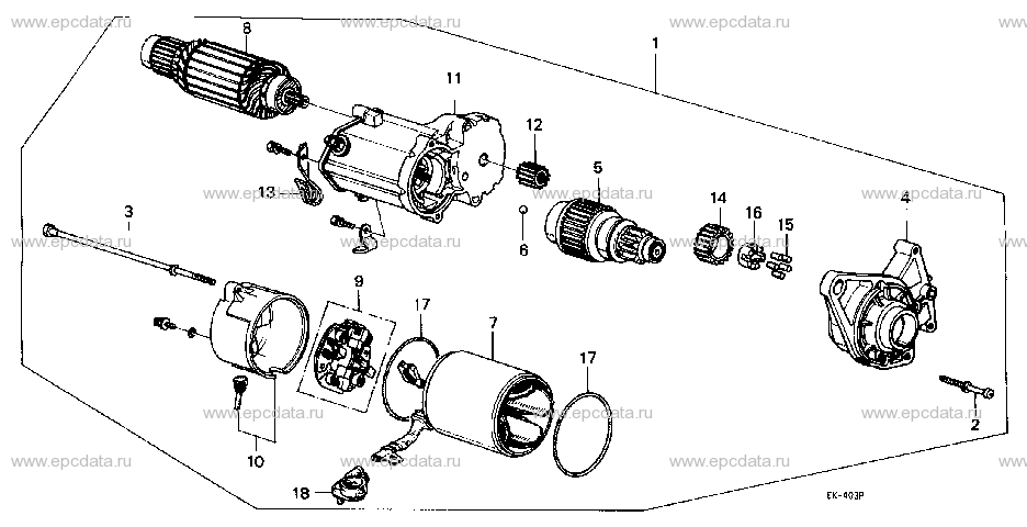 E-7-2 STARTER MOTOR (ND) (1800001-)
