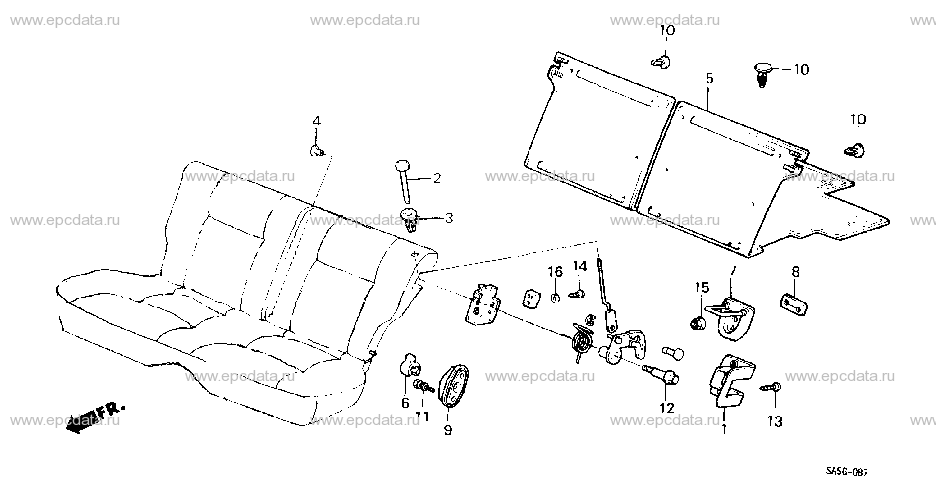B-41-1 REAR SEAT COMPONENT (3D)