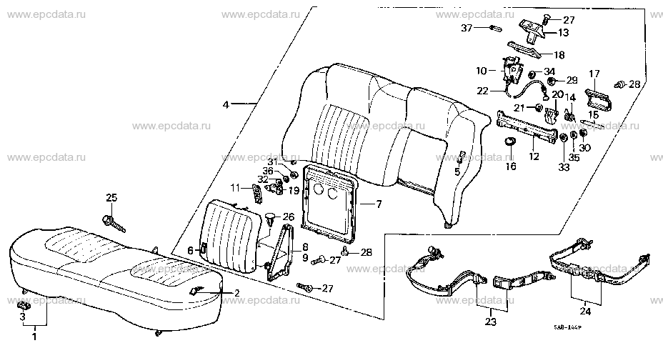 B-41-1 REAR SEAT COMPONENT (4D)
