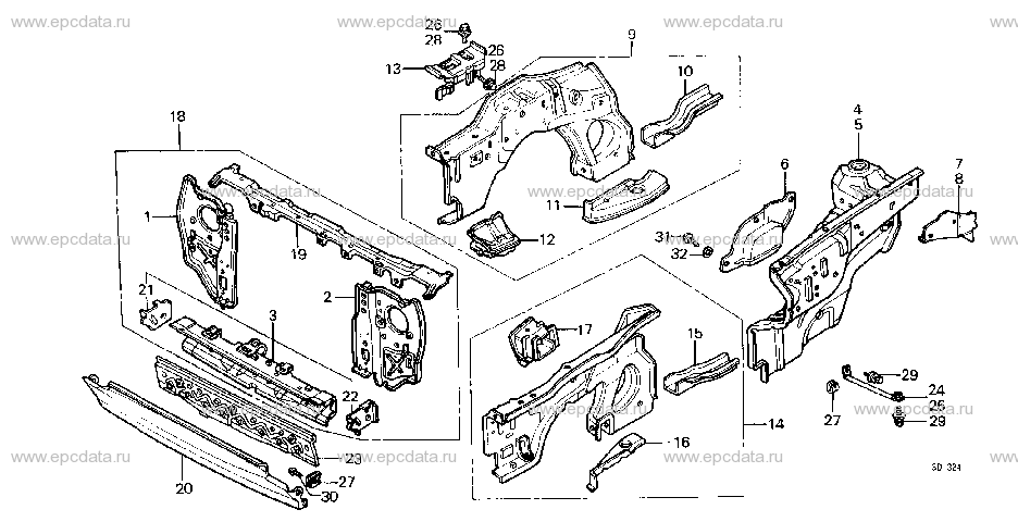 B-49 BODY STRUCTURE COMPONENTS