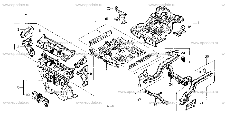 B-49-1 BODY STRUCTURE COMPONENTS (3D,4D,5D)