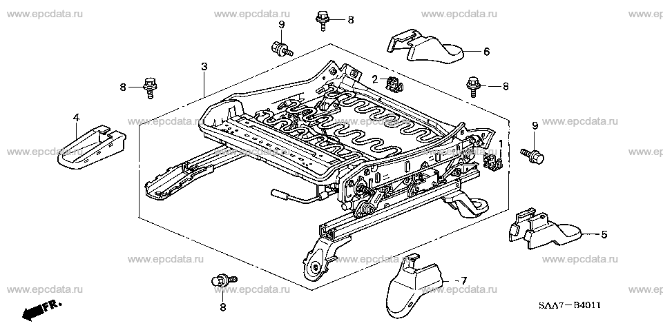 B-40-11 FRONT SEAT COMPONENTS (L.) (MANUAL HEIGHT)
