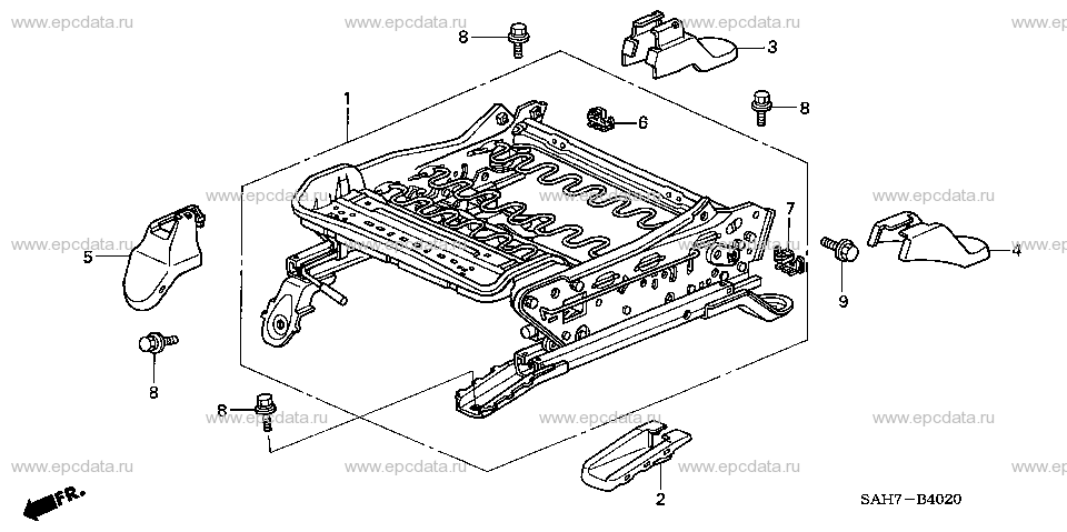 B-40-20 FRONT SEAT COMPONENTS (R.) (1)