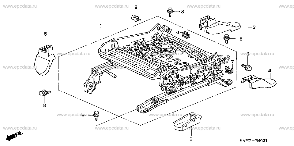 B-40-21 FRONT SEAT COMPONENTS (R.) (2)