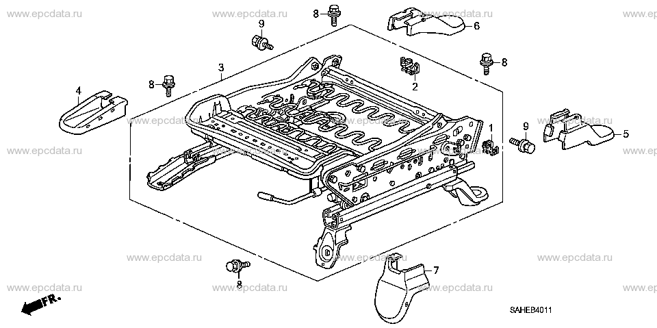 B-40-11 FRONT SEAT COMPONENTS (L.)