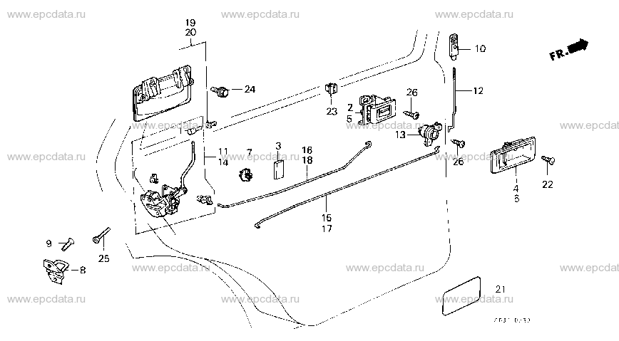 B-55-1 REAR DOOR LOCKS (4D)