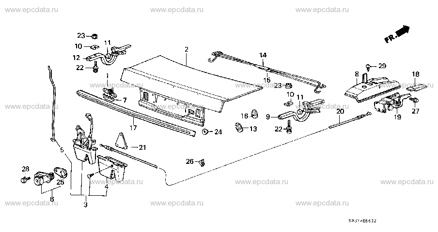 B-56-2 TRUNK LID (4D)(0S200001-)