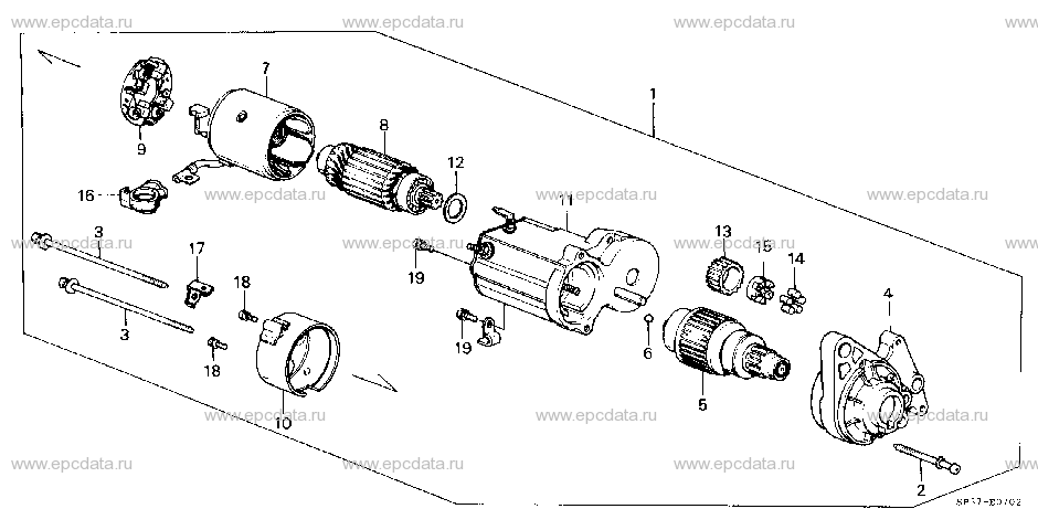 E-7-2 STARTER MOTOR (1.0KW) (DENSO)