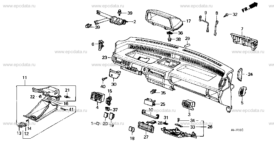B-37-1 INSTRUMENT PANEL/GARNISH (LH)