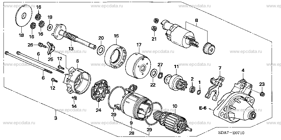 E-7-10 STARTER MOTOR (DENSO) (L4)