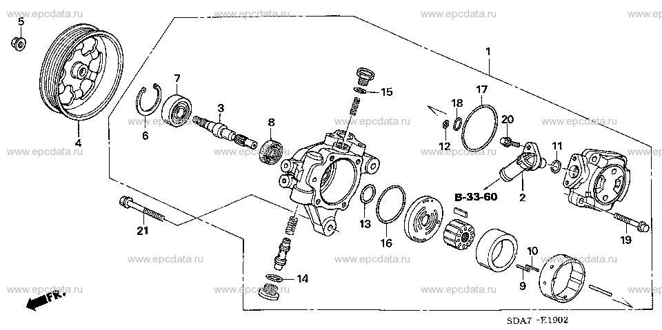 E-19-2 POWER STEERING PUMP (L4) ('06)