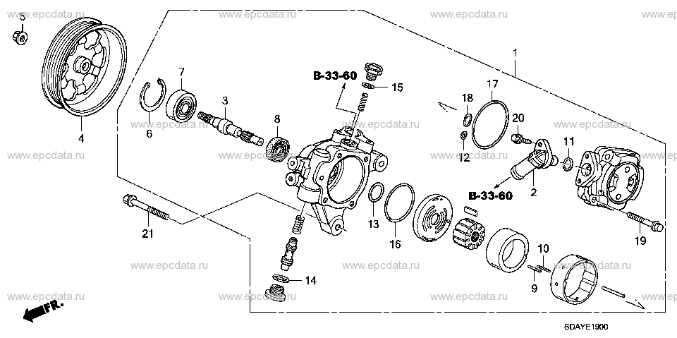 E-19 POWER STEERING PUMP (L4)