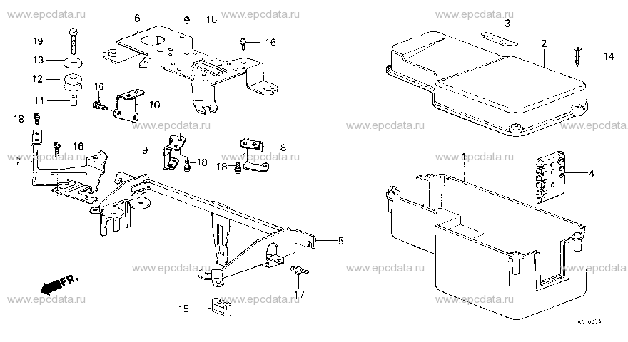 B-1-5 CONTROL BOX COVER (1) (CARBURETOR)(G,W,X)
