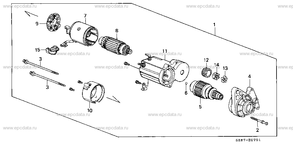 E-7-1 STARTER MOTOR (1.0KW) (DENSO)