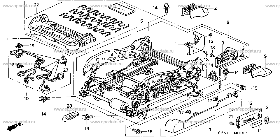 B-40-13 FRONT SEAT COMPONENTS (L.)(FULL POWER SEAT)