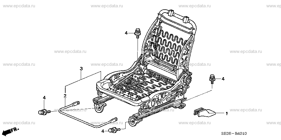 B-40-10 FRONT SEAT COMPONENTS (L.)(MANUAL SEAT)