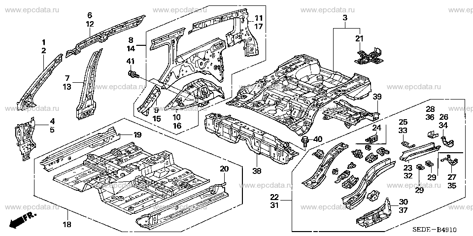 B-49-10 FLOOR/INNER PANELS