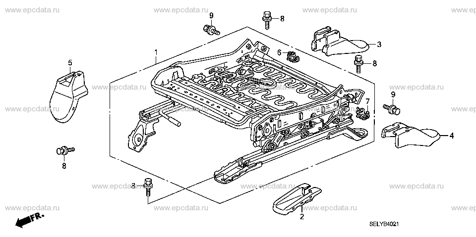 B-40-21 FRONT SEAT COMPONENTS (R.)(MANUAL HEIGHT)
