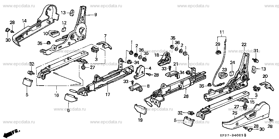 B-40-3 FRONT SEAT COMPONENTS (2)