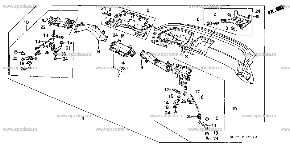 B-37 INSTRUMENT PANEL (LH) Applicabile: LH