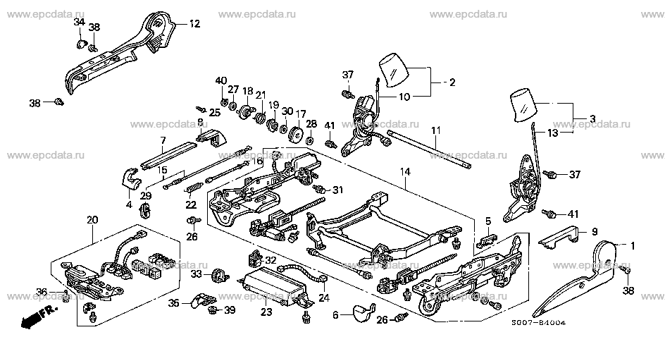 B-40-4 FRONT SEAT COMPONENTS (4)
