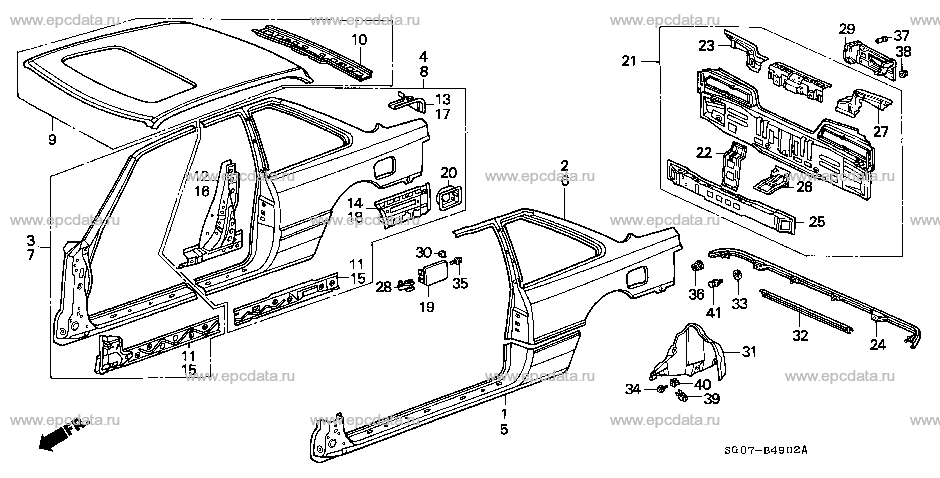 B-49-2 BODY STRUCTURE COMPONENTS (3)