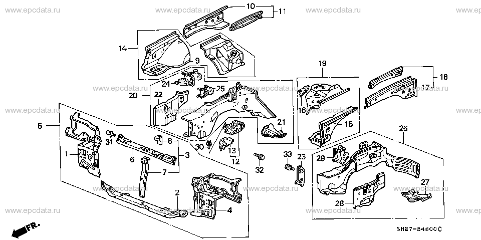 B-48 BODY STRUCTURE COMPONENTS (FRONT BULKHEAD)
