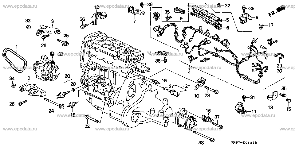 E-6-1 ENGINE SUB CORD/CLAMP (2)