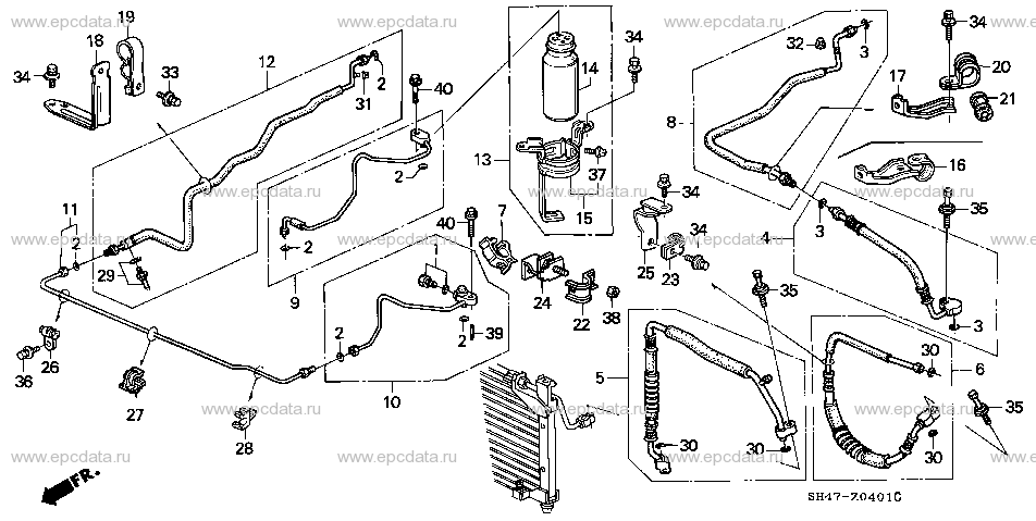 BOP-4-1 AIR CONDITIONER (HOSES/PIPES)(LH)('89-)