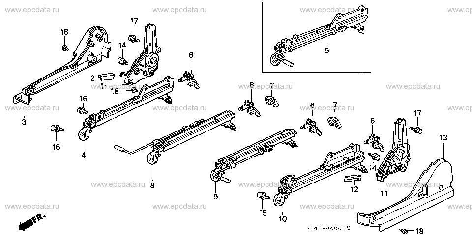 B-40-1 FRONT SEAT COMPONENTS