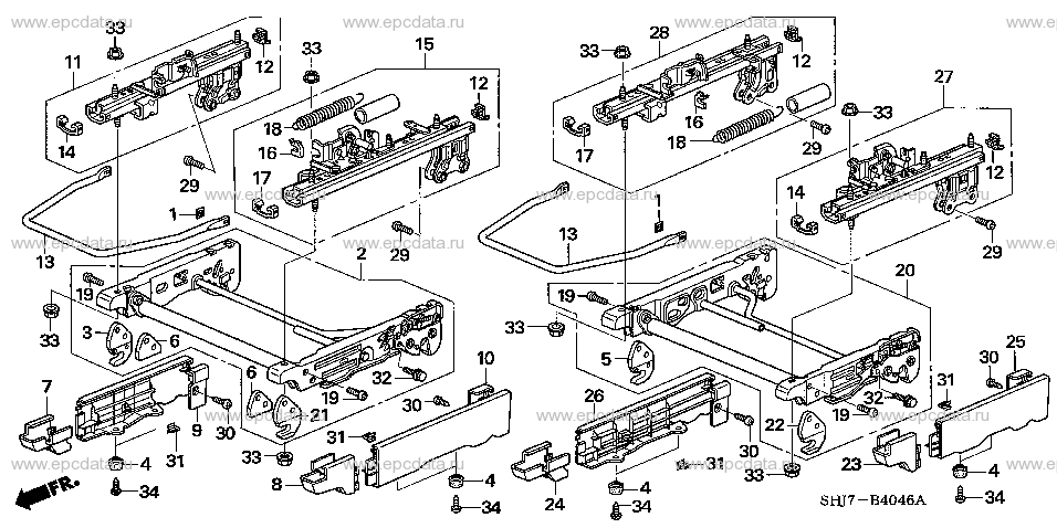 B-40-46 MIDDLE SEAT COMPONENTS(2)