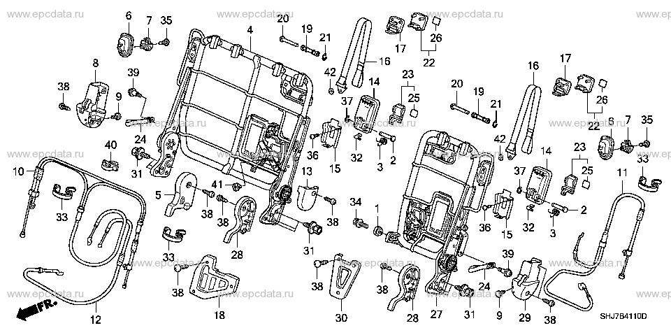 B-41-10 REAR SEAT COMPONENTS (1)