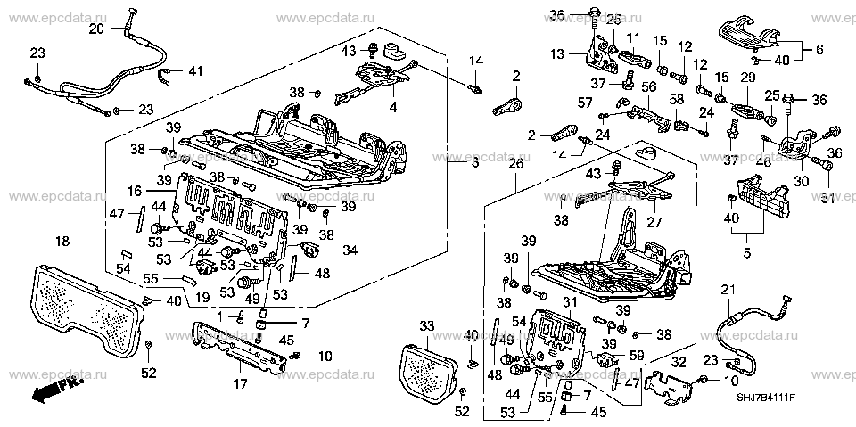 B-41-11 REAR SEAT COMPONENTS (2)