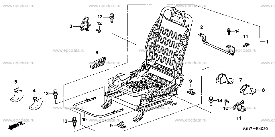 B-40-20 FRONT SEAT COMPONENTS(R.)