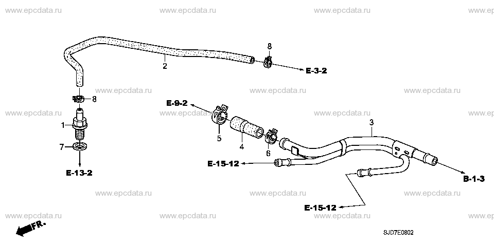 E-8-2 BREATHER PIPE (1.8L)