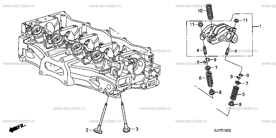 E-12-2 VALVE/ROCKER ARM (1.8L)