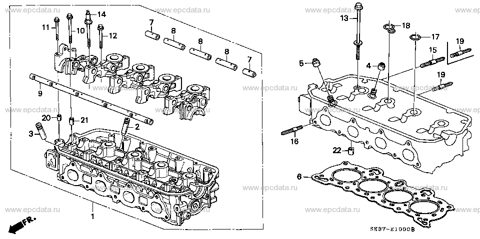 E-10 CYLINDER HEAD (SOHC)