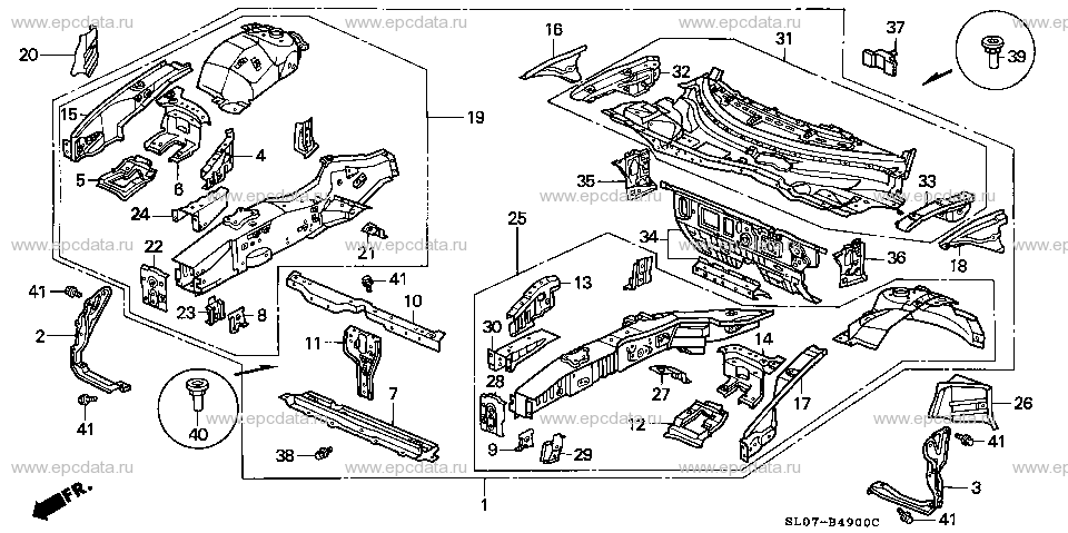 B-49 BODY STRUCTURE COMPONENTS (FRONT BULKHEAD)